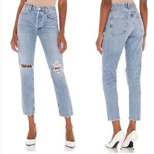 AGOLDE Jamie High Rise Distressed Classic Jeans in Spectator Sz 23